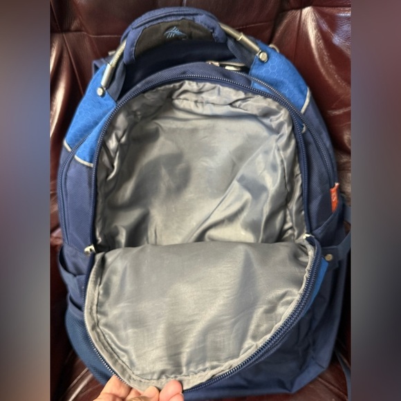 High Sierra Elite Backpack Airflow Cooled Back Suspension Strap Navy Blue - Picture 3 of 10